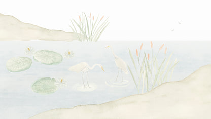 Lake Mural – colorful – 300x170 cm