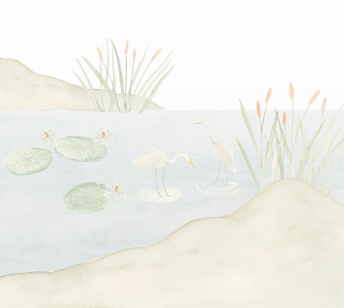 Lake Mural – colorful – 300x270 cm