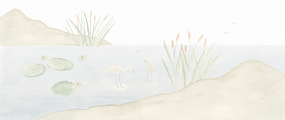 Lake Mural – colorful – 400x170 cm