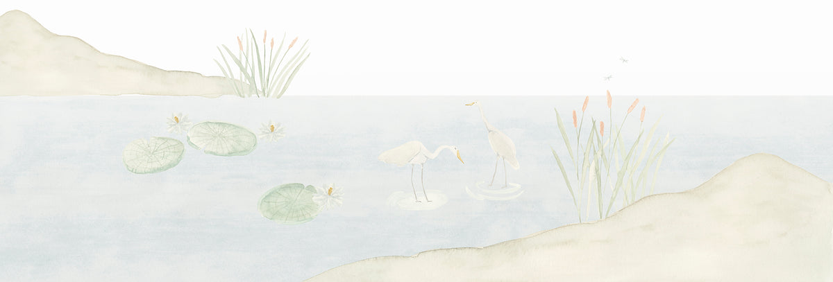Lake Mural – colorful – 500x170 cm
