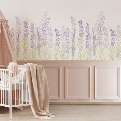 Lavender Mural – half wall