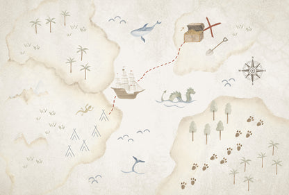 Mural de Parede Mapa do Tesouro – cor colorido – 400x270 cm