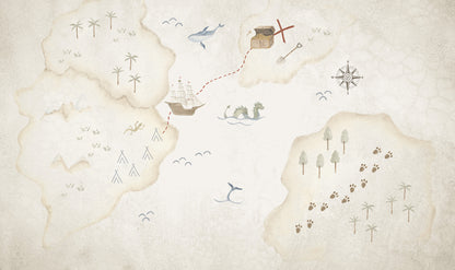 Mural de Parede Mapa do Tesouro – cor colorido – 500x270 cm