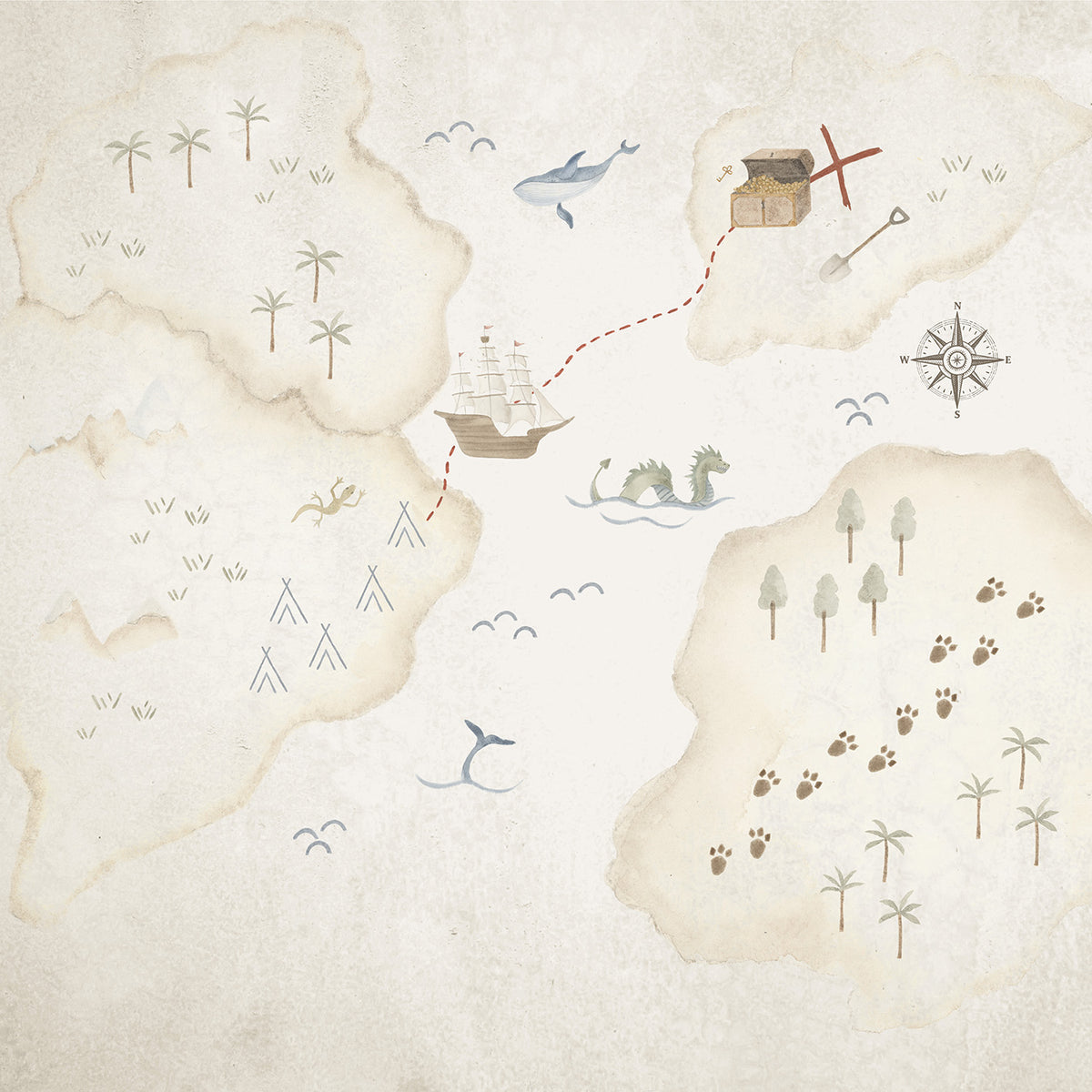 Mural de Parede Mapa do Tesouro