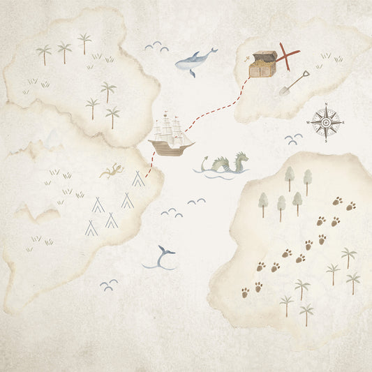 Treasure Map Mural