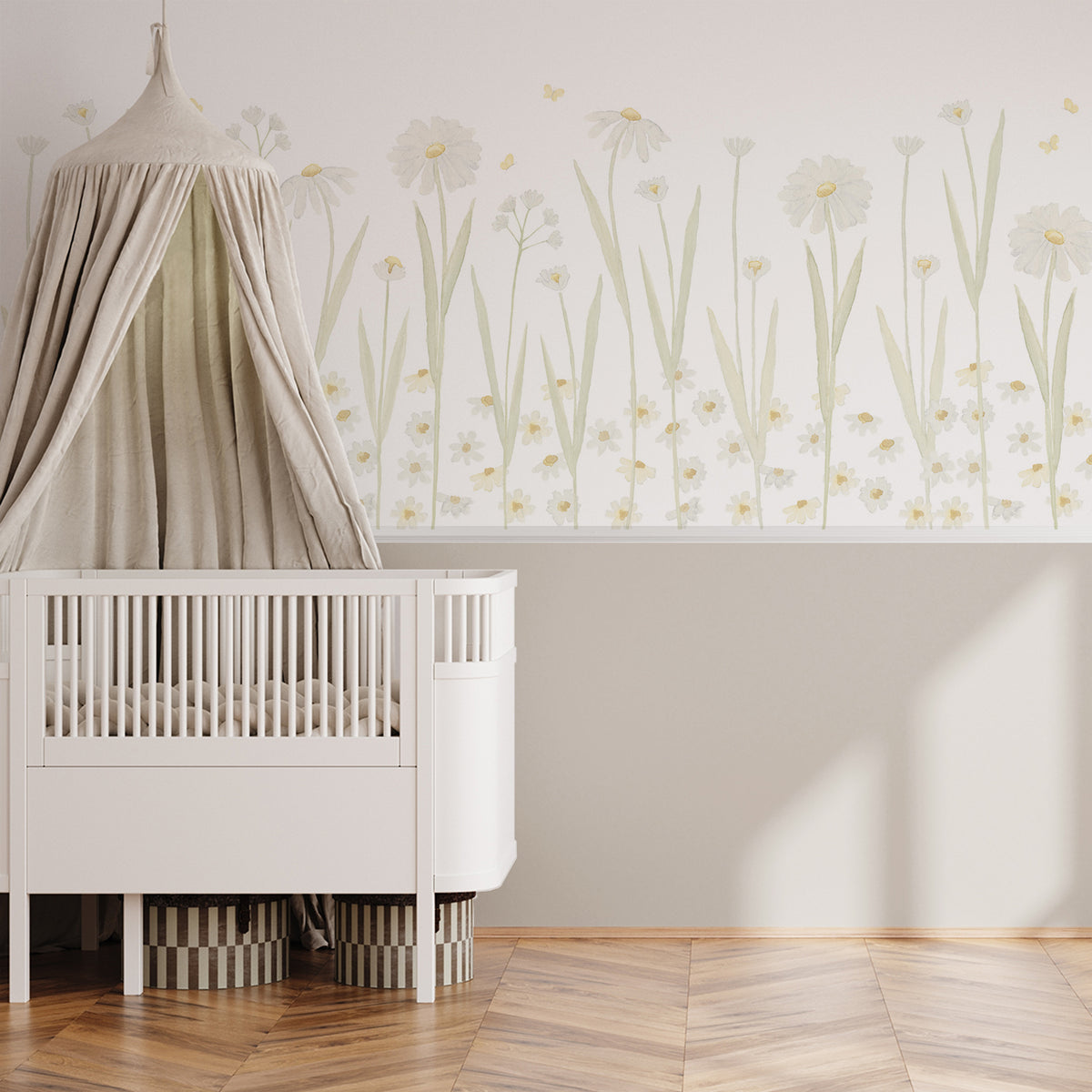 Daisies Mural – half wall