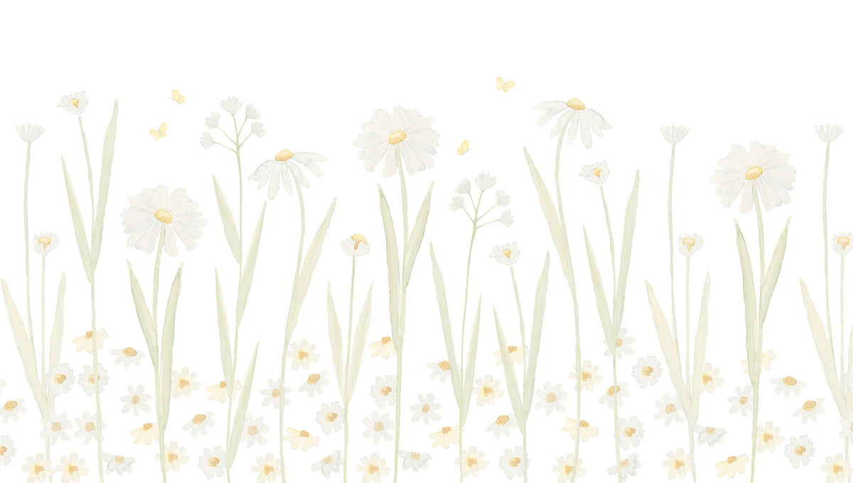 Daisies Mural – yellow – 300x170 cm