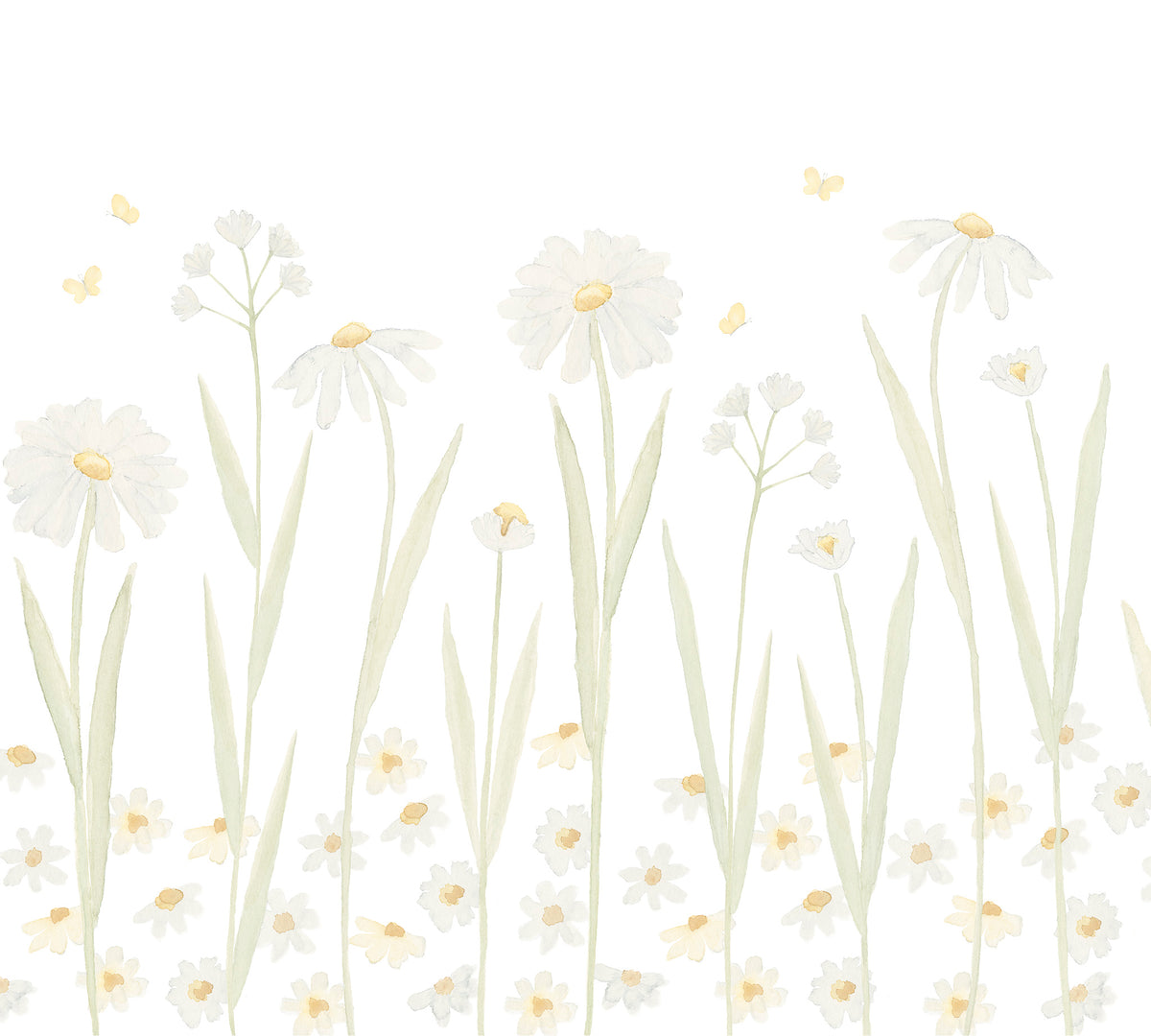Daisies Mural – yellow – 300x270 cm