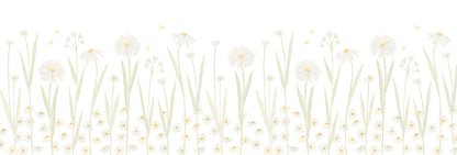 Daisies Mural – yellow – 500x170 cm