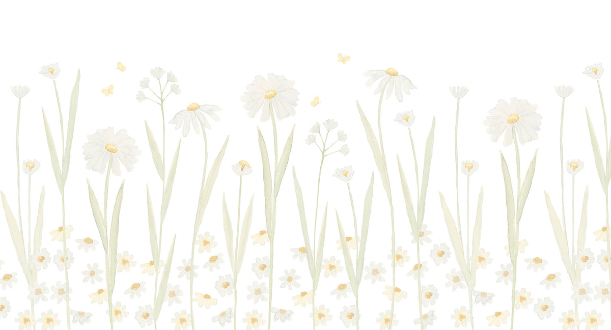 Daisies Mural – yellow – 500x270 cm