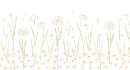 Daisies Mural – yellow – 500x270 cm