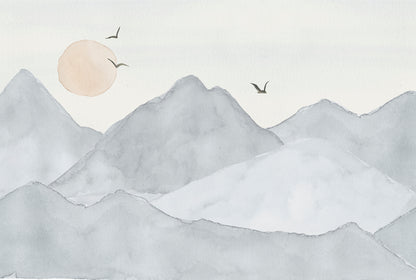 Mountains Mural – blue – 400x270 cm