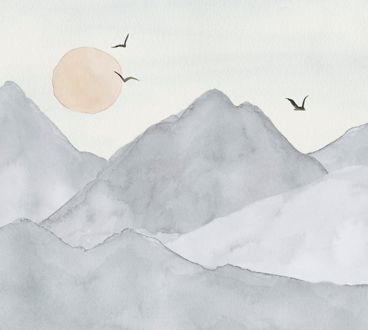 Mountains Mural – blue