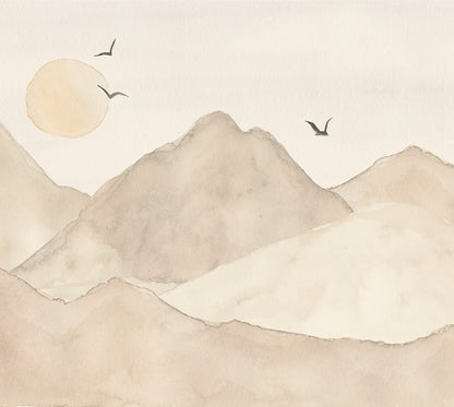 Mountains Mural – beige – 300x270 cm