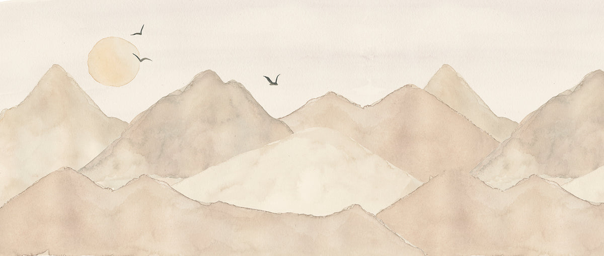 Mountains Mural – beige – 400x170 cm