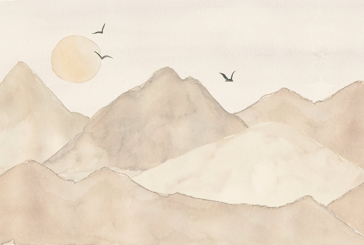Mountains Mural – beige – 400x270 cm