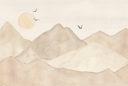 Mountains Mural – beige – 400x270 cm