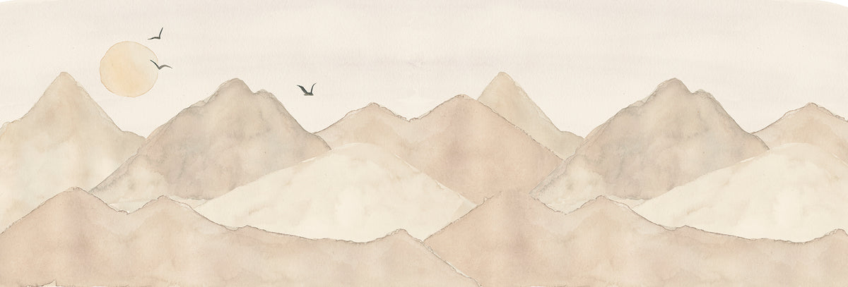Mountains Mural – beige – 500x170 cm