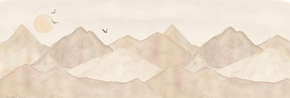 Mountains Mural – beige – 500x170 cm