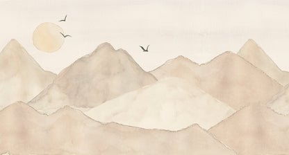 Mountains Mural – beige – 500x270 cm