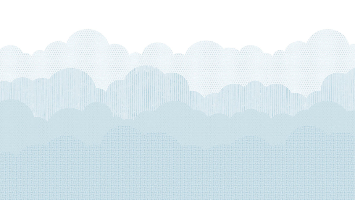 Clouds Mural – blue – 300x170 cm