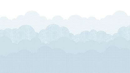 Clouds Mural – blue – 300x170 cm