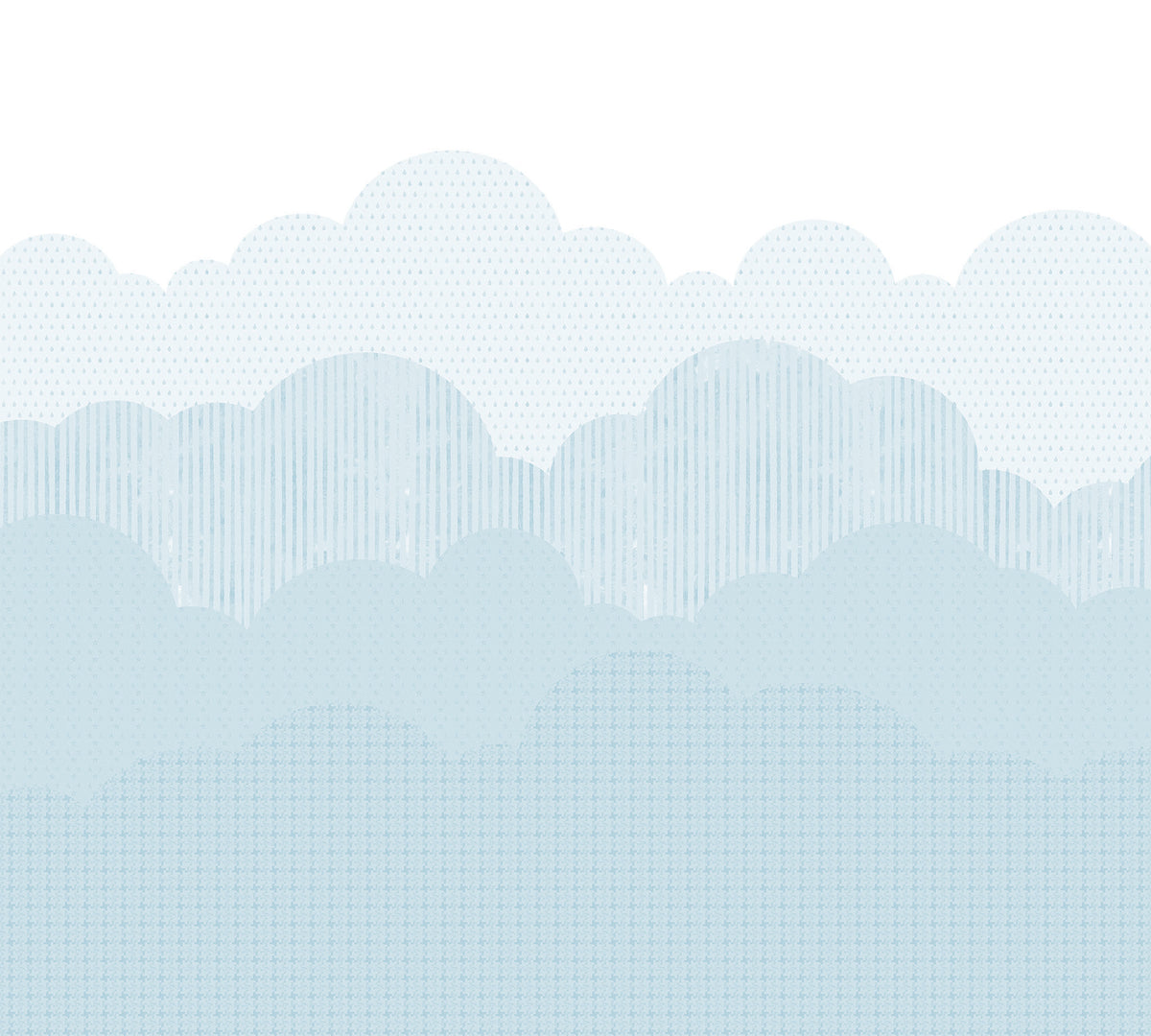 Clouds Mural – blue – 300x270 cm