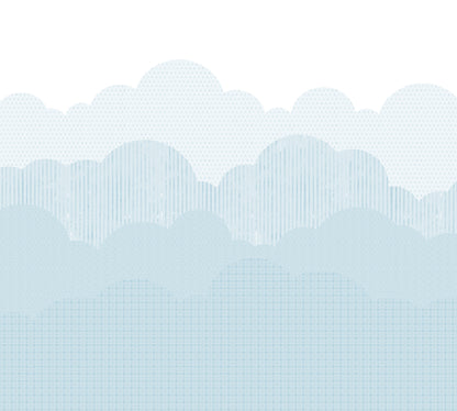 Clouds Mural – blue – 300x270 cm