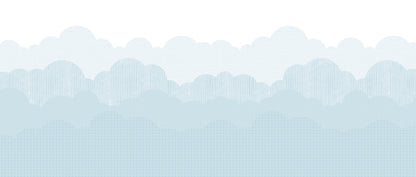 Clouds Mural – blue – 400x170 cm