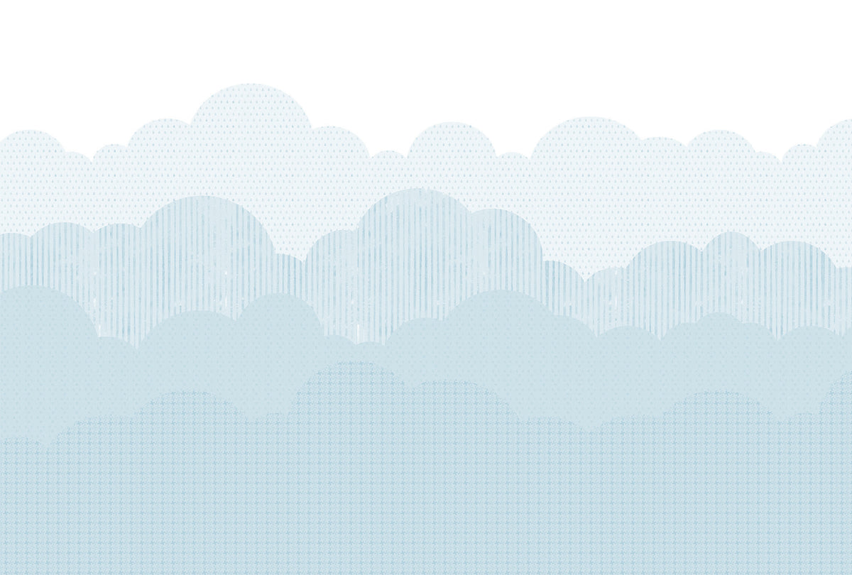 Clouds Mural – blue – 400x270 cm