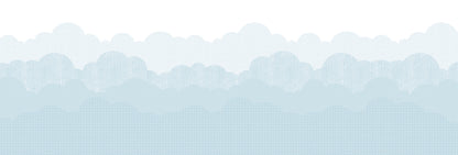 Clouds Mural – blue – 500x170 cm