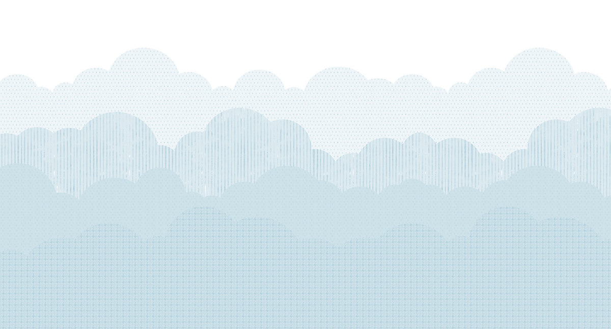 Clouds Mural – blue – 500x270 cm
