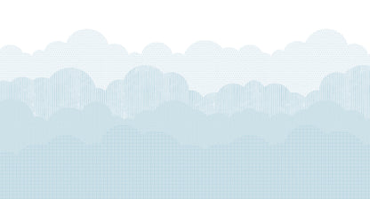 Clouds Mural – blue – 500x270 cm