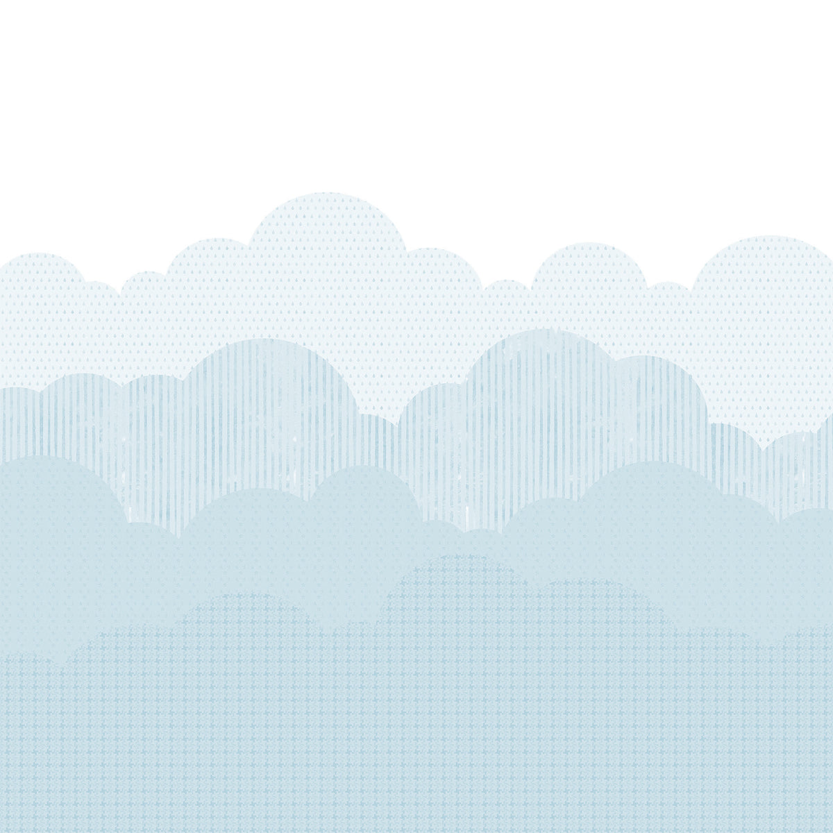 Clouds Mural – blue
