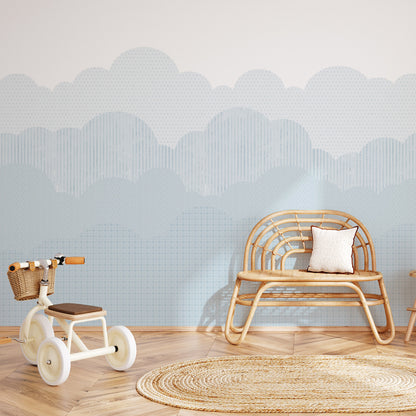 Clouds Mural – blue