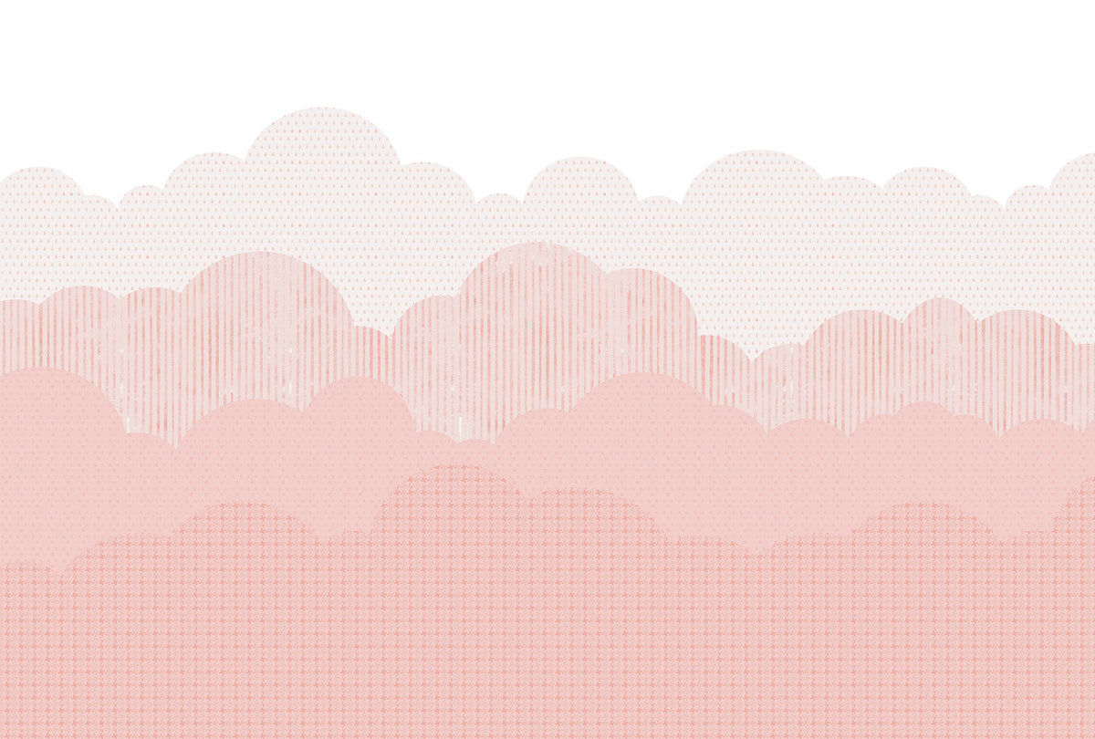 Clouds Mural – pink – 400x270 cm
