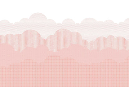 Clouds Mural – pink – 400x270 cm