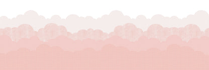 Clouds Mural – pink – 500x170 cm