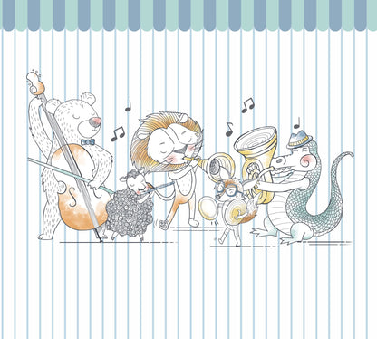 Animal Orchestra Mural – colorful – 300x270 cm