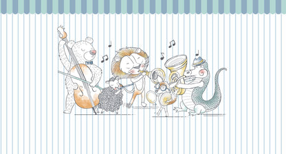 Animal Orchestra Mural – colorful – 500x270 cm