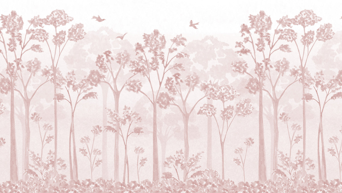 Landscape Mural – pink – 300x170 cm