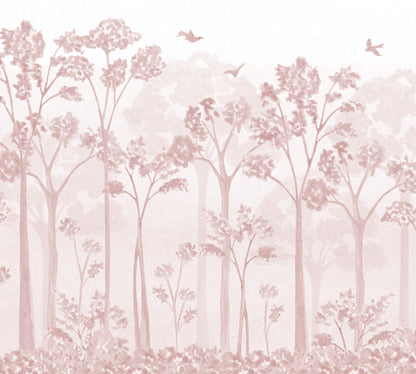 Landscape Mural – pink – 300x270 cm