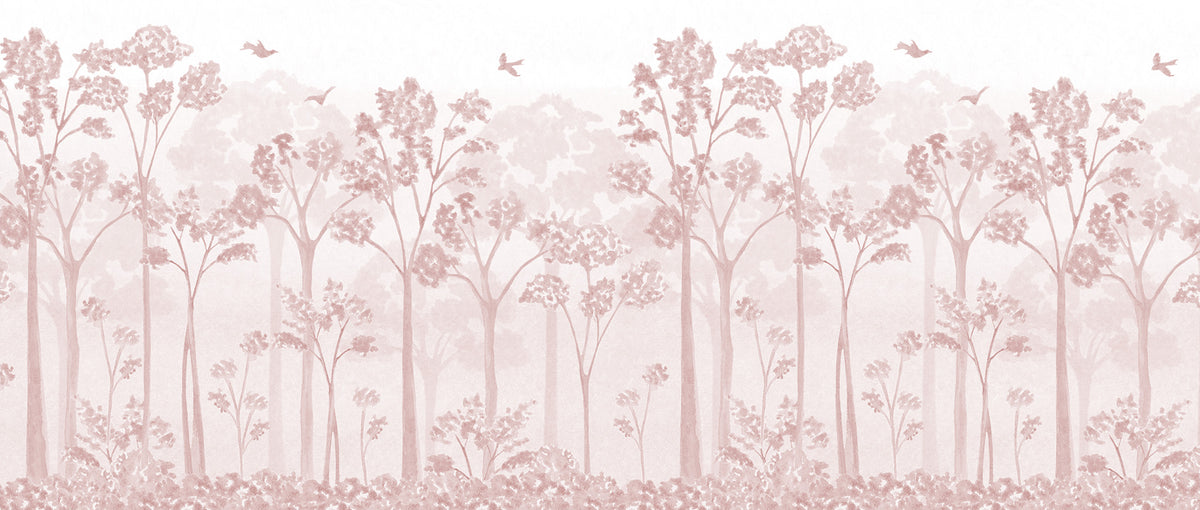 Landscape Mural – pink – 400x170 cm