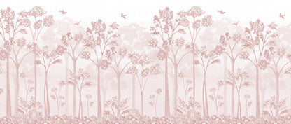 Landscape Mural – pink – 400x170 cm