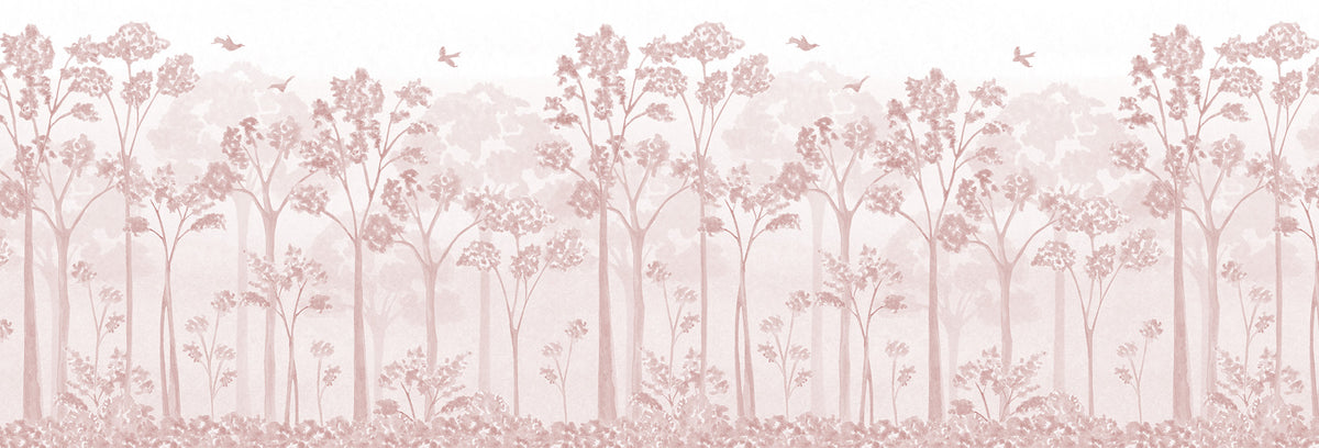 Landscape Mural – pink – 500x170 cm