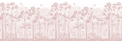 Landscape Mural – pink – 500x170 cm