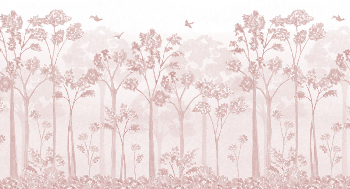 Landscape Mural – pink – 500x270 cm