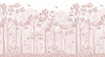 Landscape Mural – pink – 500x270 cm