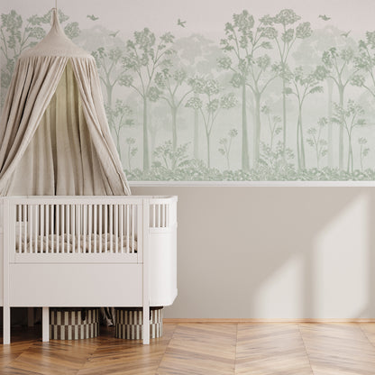 Landscape Mural – green – half wall