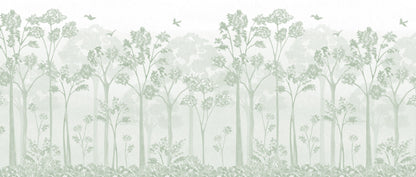 Landscape Mural – green – 400x170 cm